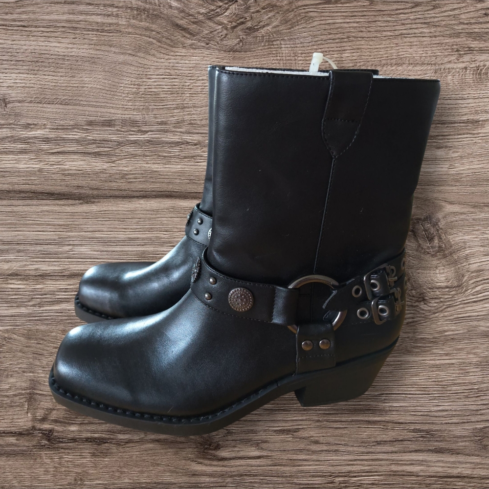 Wild Pair Black Moto Boots